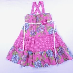 Pink Floral Polka Dot Dress Size 6